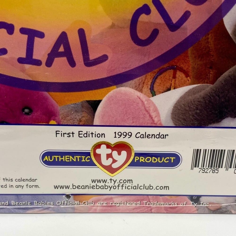 1999 Sealed First Edition Beanie Babies Calendar - Picture 4 of 4